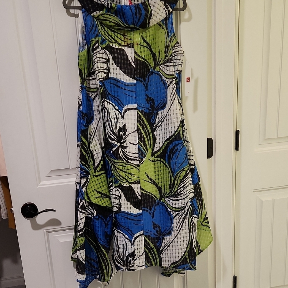 Floral Blue and Green Women's Skirt